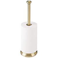 mDesign Portarrollos de pie – Clásico soporte para papel higiénico para baños – Dispensador de papel higiénico para 3…